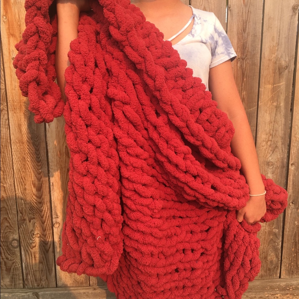 Handmade chunky blanket